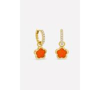 Inicio Women's Gold Plated & Flower Earrings - Gift Pouch Inicio Gold One Size