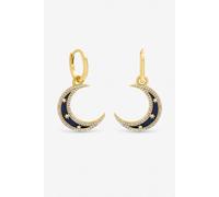 Inicio Gold Plated Lapis Celestial Earrings - Gift Pouch One Size Gold
