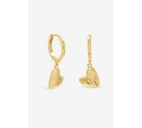 Inicio Women's Gold Plated Molton Heart Huggie Earrings - Gift Pouch Inicio Gold One Size