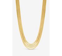 Inicio Women's Gold Plated Multi Layered Necklace - Gift Pouch Inicio Gold One Size
