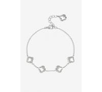 Inicio Sterling Silver Clover Bracelet - Gift Pouch One Size Silver