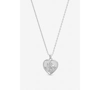 Inicio Women's Sterling Silver Heart St Christopher Necklace - Gift Pouch Inicio Silver One Size