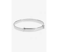 Inicio Silver Plated Christening Cross Bangle In Gift Pouch
