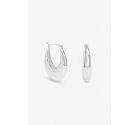 Inicio Women's Sterling Silver Plated Chunky Curved Creole Hoops Inicio Silver One Size