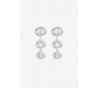 Inicio Women's Sterling Silver Plated Cubic Zirconia Bezel Earrings - Gift Pouch Inicio Silver One Size