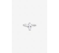 Inicio Women's Sterling Silver Plated Cubic Zirconia Navette Engagement Ring - Gift Pouch | Size: XL Inicio Silver XL