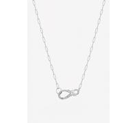 Inicio Silver Plated Infinity Clasp Necklace In Gift Pouch