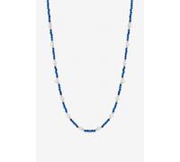 Inicio Women's Sterling Silver Plated Lapis & Pearl Necklace - Gift Pouch in Blue Inicio Blue One Size