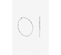 Inicio Women's Sterling Silver Plated Large Twist Hoops Inicio Silver One Size