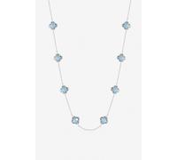 Inicio Sterling Silver Sapphire Clover Necklace