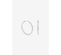 Inicio Women's Sterling Silver Plated Molten Small Sleeper Hoops Inicio Silver One Size