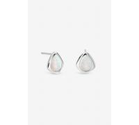 Inicio Women's Sterling Silver Plated Opal Polished Stud Earrings Inicio Silver One Size