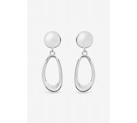 Inicio Women's Sterling Silver Plated Polished Open Double Drop Earrings Inicio Silver One Size