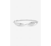Inicio Women's Sterling Silver Plated Polished Wave Bangle - Gift Pouch Inicio Silver One Size