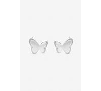 Inicio Women's Sterling Silver Plated Satin Butterfly Earrings Inicio Silver One Size
