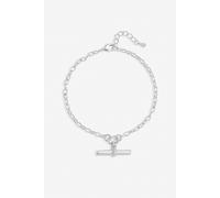 Inicio Silver Plated T-Bar Bracelet In Gift Pouch