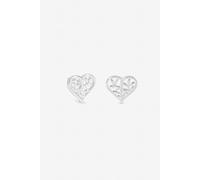 Inicio Women's Sterling Silver Plated Tree Of Love Heart Stud Earrings Inicio Silver One Size