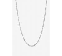 Inicio Women's Sterling Silver Plated Twist Chain Necklace - Gift Pouch Inicio Silver One Size