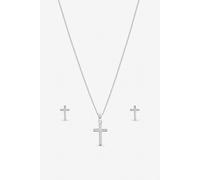 Inicio Sterling Silver Plating Cross Set