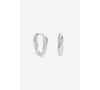 Inicio Sterling Silver Plated Polished Fluid Twist Hoops One Size Silver