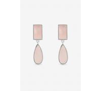 Inicio Sterling Silver Plated Rose Faceted Drop Earrings One Size Silver