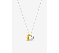Inicio Sterling Silver Plated Heart Necklace - Gift Pouch One Size Silver