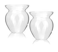 INIFLM 2pcs Chinese Ice Cream Cup, High Borosilicate Decorative Cup, Glass Dessert Bowls Set, Single Layer Vintage Ice Cream Sundae Cups, Cocktail Transparent Cup