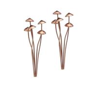 INIFLM 2pcs Metal Mushroom Statue, Mushroom Figurine Indoor and Outdoor Flowerpot Decor Garden Patio Lawn Yard Plant Outdoor Art Accessories for Garden Lawn Yard Plant Art Accessories