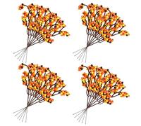 INIFLM Autumn Orange Berry Twig Stem, 7.87Inch Artificial Orange Berry Picks for Fall Decor, Christmas Tree Decorations, Crafts, Wedding, Holiday Home Decoration (24pcs)