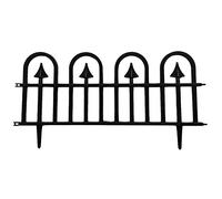 INIFLM Mini Plants Railing, Picket Fence Garden Border Animal Ground Stakes Fencing for Garden Small Garden Fence,for Dog Fence Outdoor For Yard Outdoor Fence Decorative Garden Fence(black)