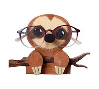 INIFLM Wooden Animal Spectacle Holder, Handmade Eyeglass Holder Sloth Shape Glasses Stand Sunglasses Display Rack for Home Office Desk Decor Accessories