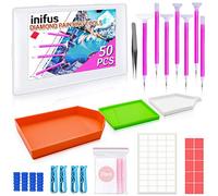 inifus 50pcs 5D DIY Diamond Painting Accessories and Tools,Dimand Art Paintings Kit,Diamond Painting Starter Kit for Adults or Kids