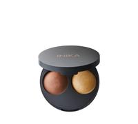 INIKA Baked Contour Duo | Natural, Mineral Bronzing Duo Compact. Talc Free, Face Shaping, Bronzer + Highlighter. Teak 5g