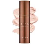 INIKA Organic BB Cream Foundation - Vegan Makeup with Hydrating Prickly Pear, Jojoba, and Pomegranate Seed Oil - Lightweight, Radiant BB Glow for Balanced Skin Tone, Porcelain, 1 fl oz