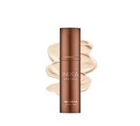 INIKA Organic BB Cream Foundation - Vegan Makeup with Hydrating Prickly Pear, Jojoba, and Pomegranate Seed Oil - Lightweight, Radiant BB Glow for Balanced Skin Tone, Cream 1 fl oz