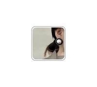 Inilbran Bohemia Large Pearl Earrings Big Circle Lightweight pearl Earrings Vintage Baroque Pearl Studs Earrings Minimalist Pearl Enamel Earrings for Women