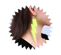 Inilbran Boho Acrylic Lightning Drop Earrings Vintage Acrylic Lightning Bolt Earrings Large Lightning Exaggerate Earrings Multicolor 80s Neon Earrings Jewelry for Women and Girls