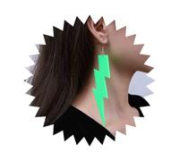 Inilbran Boho Acrylic Lightning Drop Earrings Vintage Acrylic Lightning Bolt Earrings Large Lightning Exaggerate Earrings Multicolor 80s Neon Earrings Jewelry for Women and Girls