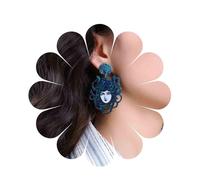 Inilbran Boho Acrylic Medusa Exaggerate Earrings Vintage Acrylic Resin Medusa Snake Drop Earrings Gothic Medusa Head Dangle Earrings Punk Medusa Earrings Halloween Costume Jewelry for Women and Girls