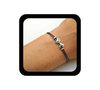 Inilbran Boho Cat Leather Hand Bracelet Vintage Layered Kitty Cat Bracelets Black Wax Rope Slave Bracelets Adjustable Cartoon Animal Hand Harness Bracelet Jewelry for Women