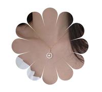 Inilbran Boho Crystal Compass Necklace Vintage Compass Circle Pendant Necklace Gold Round Compass Choker Necklace Adjustable Compass Chain Necklace Jewelry for Women and Girls