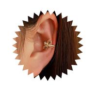 Inilbran Boho Crystal Dragonfly Ear Cuff Earrings Vintage Dragonfly Cuff Clip On Earrings Gold Dragonfly Cuff Cartilage Earrings No Piercing Clip Earrings Jewelry for Women and Girls
