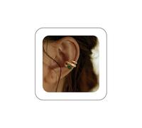 Inilbran Boho Crystal Snake Ear Cuff Earrings Vintage Emerald CZ Snake Cuff On Earrings Gold Serpent Snake Cartilage Cuff Earrings Snake No Piercing Clip Earrings Jewelry for Women