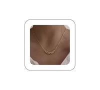 Inilbran Boho Cuba Chain Necklace Vintage Chunky Chain Choker Necklace Gold Thick Chain Necklace Adjustable Thin Chain Necklace Jewelry for Women