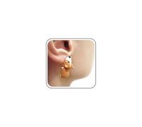 Inilbran Boho Cute Animal Bite Earrings Vintage 3D Clay Earrings Animal Dog Funny Earrings Cartoon Biting Ears Stud Earrings 3D Handmade Polymer Clay Earring for Women(Yellow)