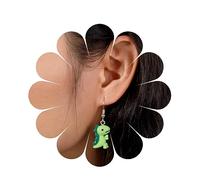Inilbran Boho Dinosaur Drop Earrings Vintage Acrylic Tyrannosaurus Rex Earrings Green Dino Dangle Earrings Minimalist Stegosaurus Earrings Jewelry for Women and Girls