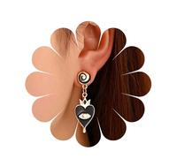 Inilbran Boho Evil Eye Dangle Earrings Vintage Spiral Demon Eye Earrings Black Eye Chain Drop Earrings Punk Disc Stud Earrings Jewelry for Women and Girls