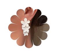 Inilbran Boho Exaggerate Acrylic Flower Earrings Vintage Resin Flower Shape Stud Earrings White Meter Flower Drop Earrings Multicolor Enamel Petal Earrings Jewelry for Women and Girls