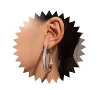 Inilbran Boho Large Circle Hoop Earrings Punk Circle Exaggerate Earrings Vintage Big Circle Huggie Hoop Earrings Geometric Circle Drop Earrings Jewelry for Women and Girls