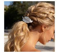 Inilbran Boho Leaf Elastics Hair Tie Vintage Ponytail Holders Hair Band Gold Matte Leaf Rubber Band Elegant Decorative Hair Accessories for Women Headdress